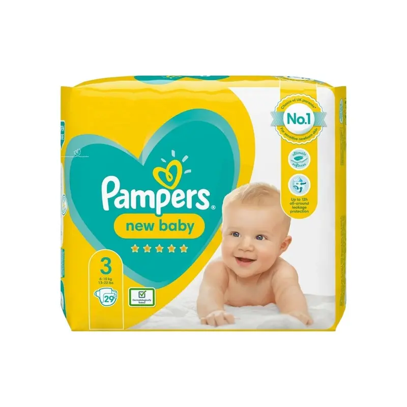 Pampers New Baby Size 3 - 29 Nappies 1