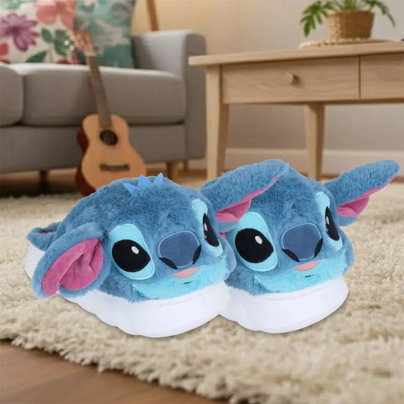 Pantuflas, Color Azul, Stitch 3