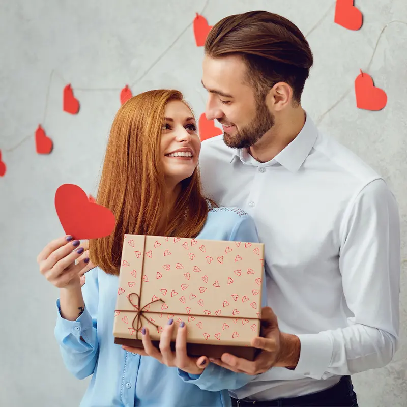 Papel De Regalo De Corazones 1
