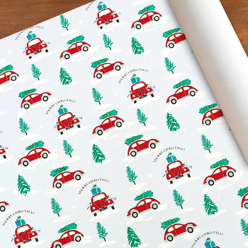 Papel Navideño Para Envolver Regalos, Bocho 2