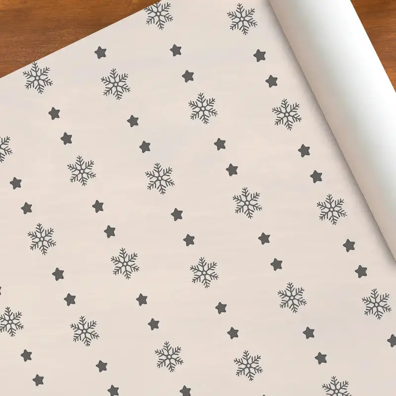 Papel Para Envolver, Navideño, Color Blanco 2