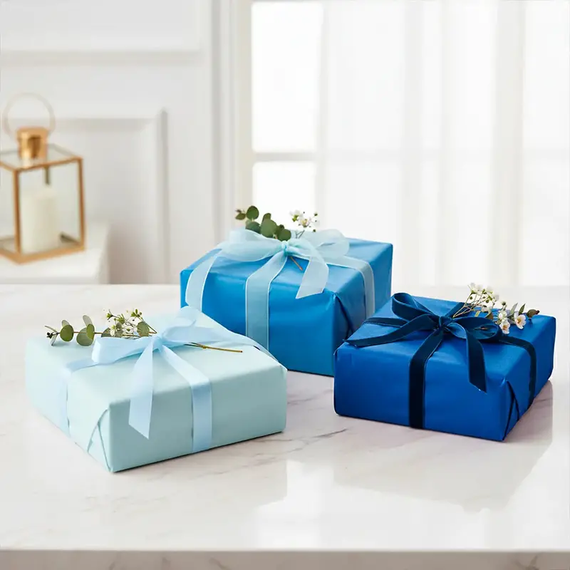 Papel Para Envolver Regalos, Color Azul 1