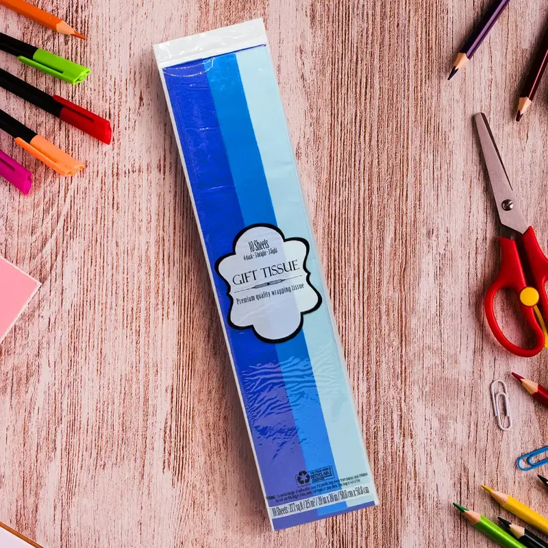 Papel Para Envolver Regalos, Color Azul 2