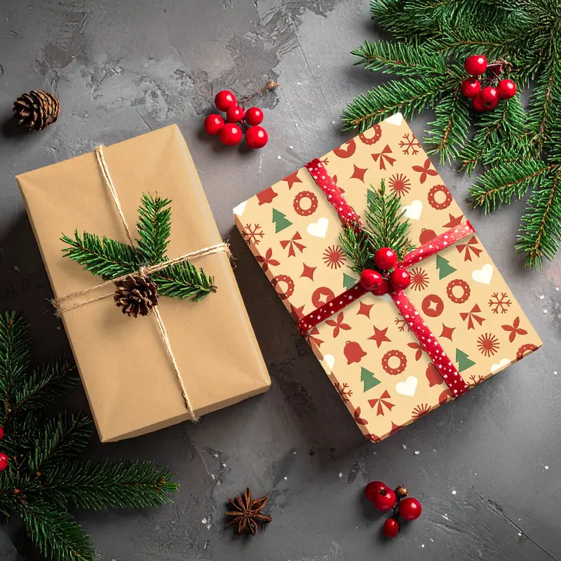 Papel Para Envolver Regalos Navideño, 6 Pzas 1