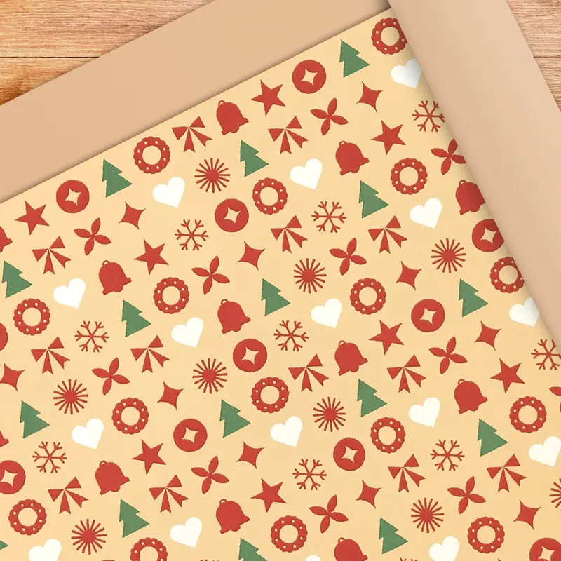 Papel Para Envolver Regalos Navideño, 6 Pzas 2