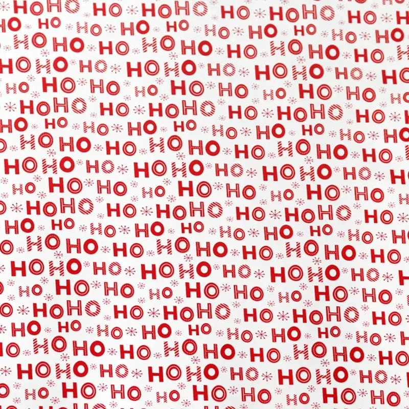 Papel Para Envolver Regalos Navideño, Hohoho, Color Blanco 1