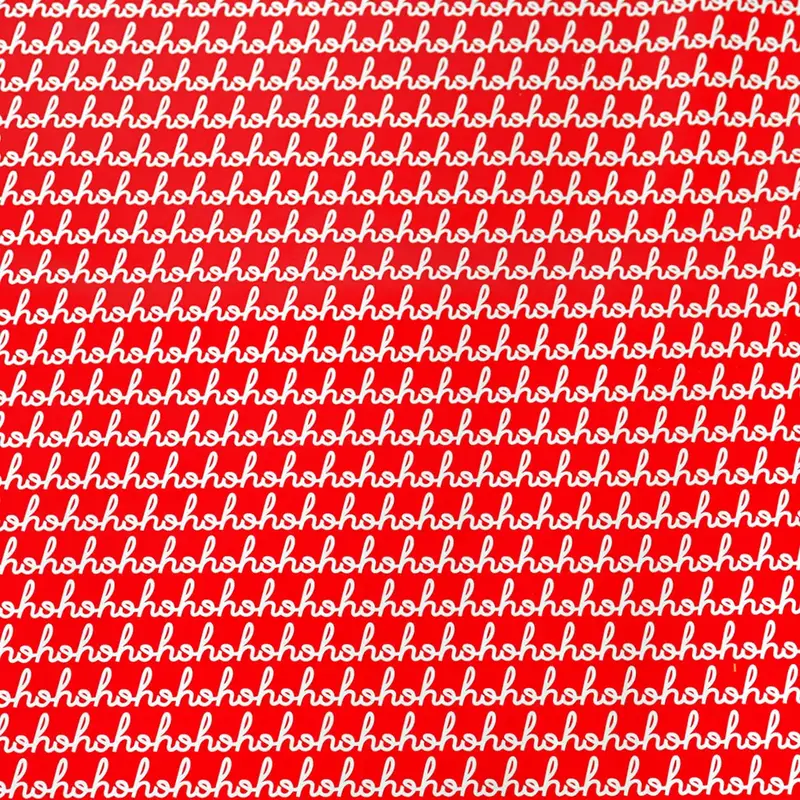 Papel Para Envolver Regalos Navideño, Hohoho, Color Rojo 1