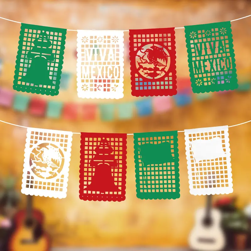 Papel Picado, Fiestas Patrias, Colores, 2.6 M 1