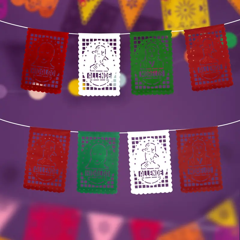 Papel Picado Para Fiestas Patrias, Héroes De La Independencia 2