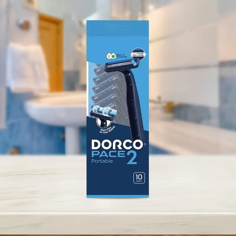 Paquete De 10 Rastrillos Desechables Para Hombre, Dorco Pace2 1