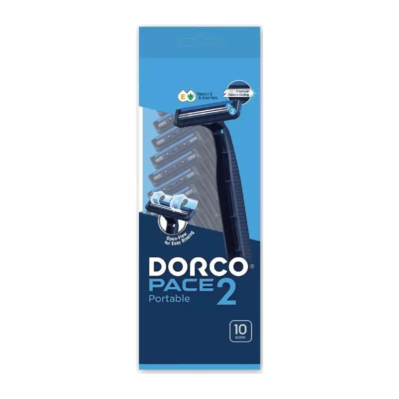 Paquete De 10 Rastrillos Desechables Para Hombre, Dorco Pace2 2
