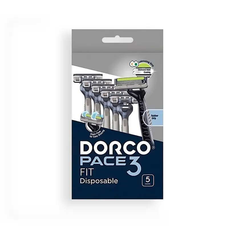 Paquete De 5 Rastrillos Desechables Para Hombre, Dorco Pace3 2