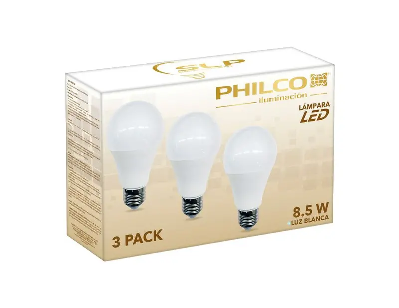 Paquete De Focos Led Philco 8.5W 3 Pzas 1