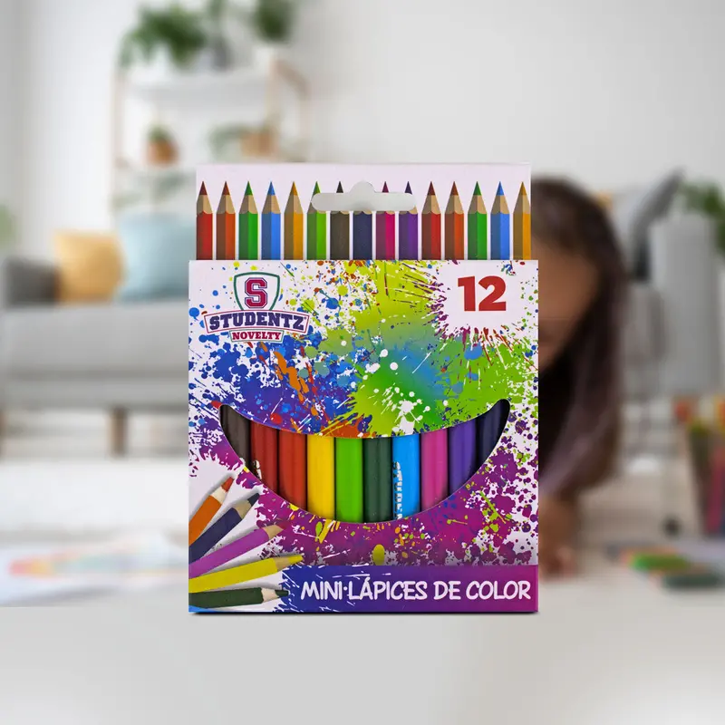 Paquete De Mini Lápices De Colores 12 Pz. 1