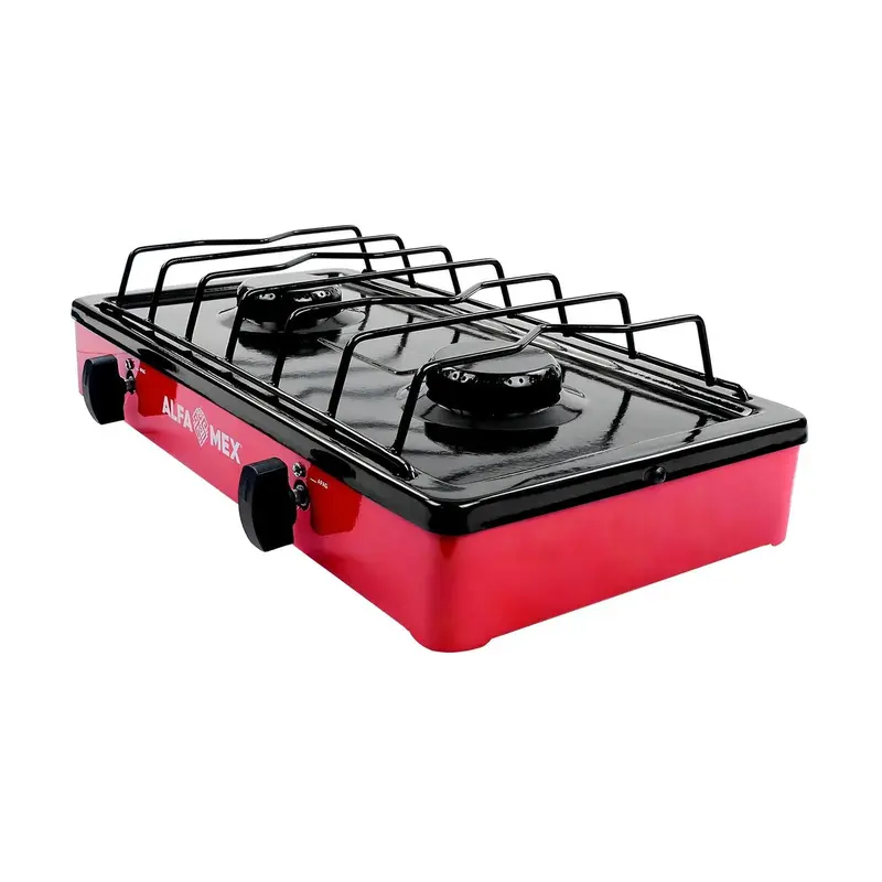 Parrilla De Gas Alfamex 2 Quemadores Roja 303 2