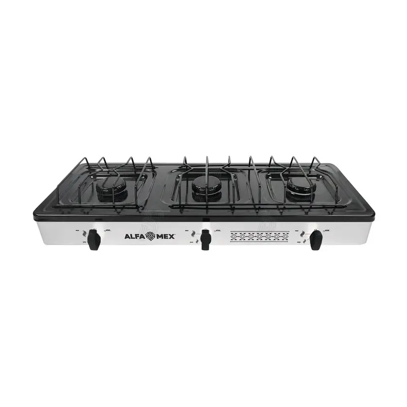 Parrilla De Gas Alfamex 3 Quemadores Blanca 611 1