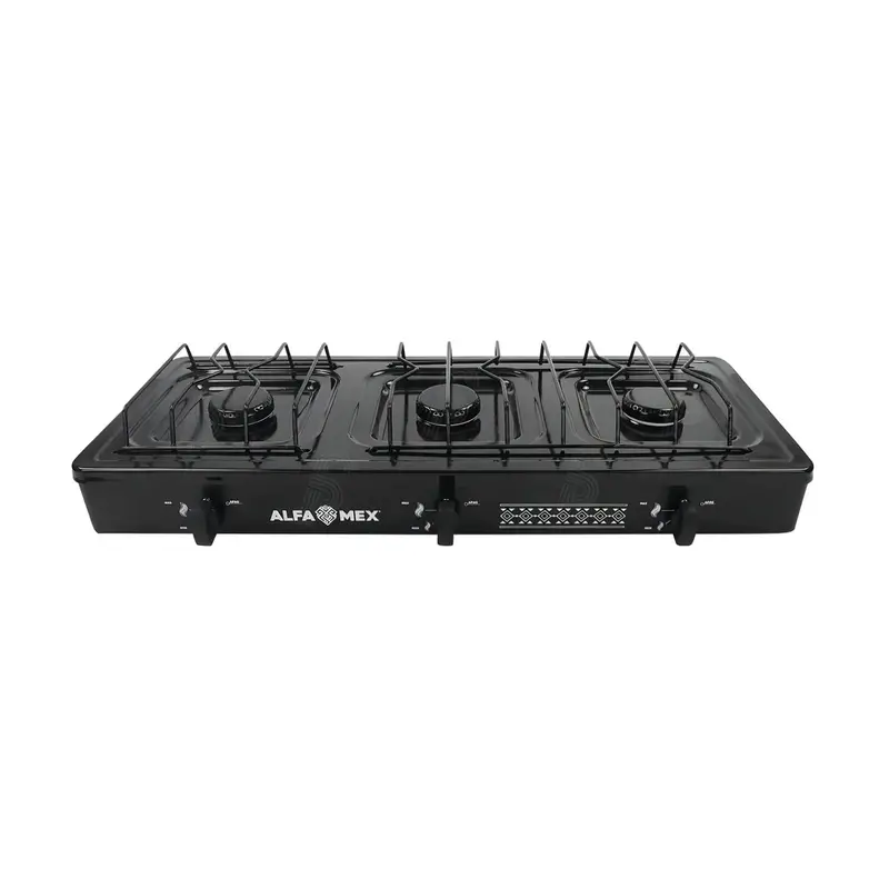 Parrilla De Gas Alfamex 3 Quemadores Negra 611 1