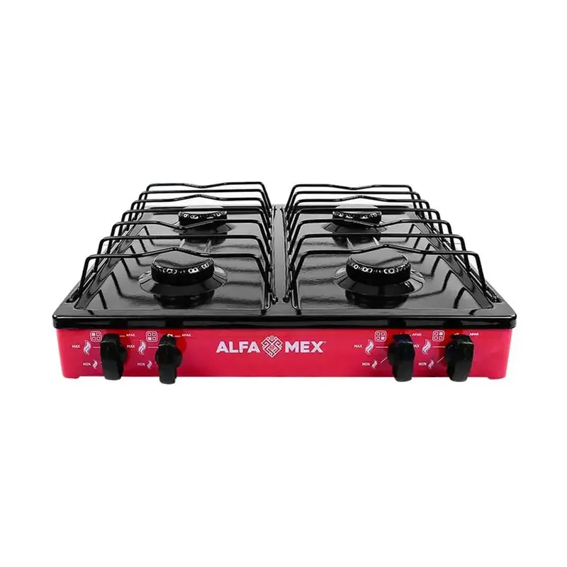 Parrilla De Gas Alfamex 4 Quemadores Roja 311 1