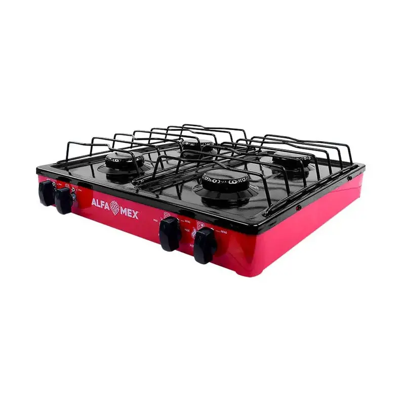 Parrilla De Gas Alfamex 4 Quemadores Roja 311 2