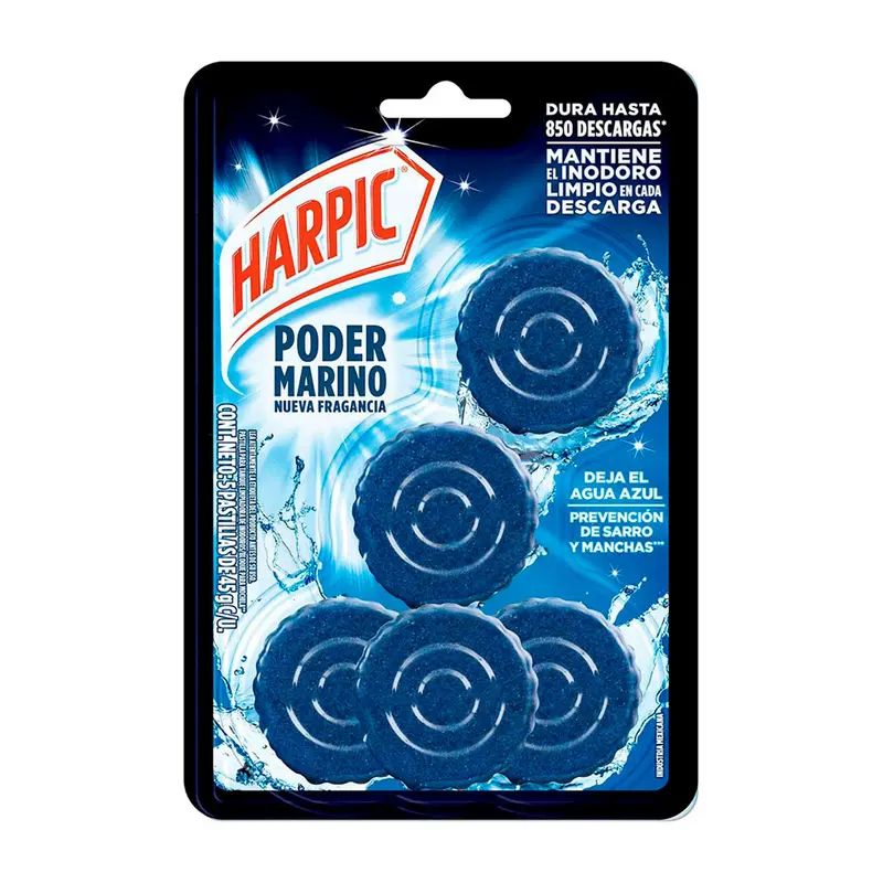 Pastillas Para Baño, Harpic, 5 Pzas 1