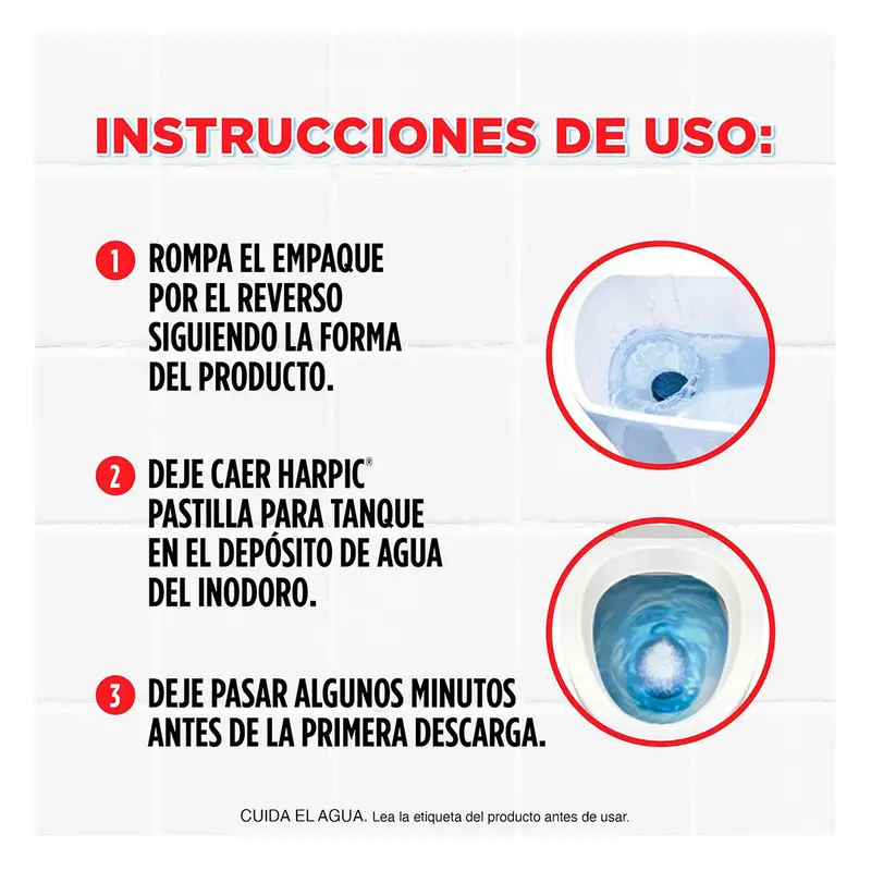 Pastillas Para Baño, Harpic, 5 Pzas 2