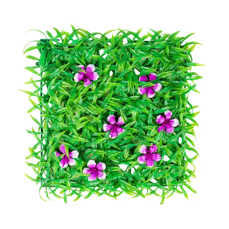 Pasto Artificial Con Flores Para Decoración, Color Lila 2
