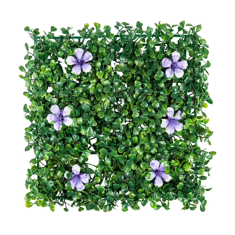 Pasto Artificial Con Flores Para Decoración, Color Morado 2