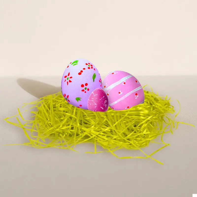 Pasto De Papel Decorativo De Amarillo 43G, Pascua 1