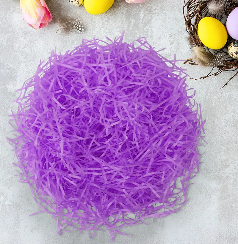 Pasto De Plástico Decorativo Para Pascua, Color Morado, 43Gr 2