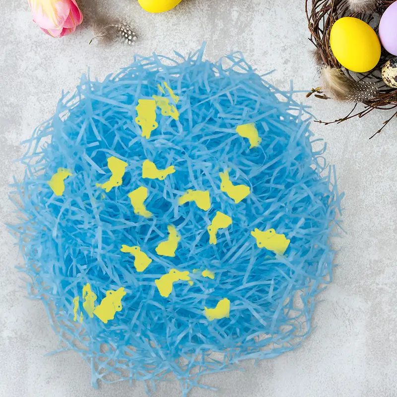 Pasto Decorativo Con Confetti "Happy Easter", Color Azul, 43Gr 2