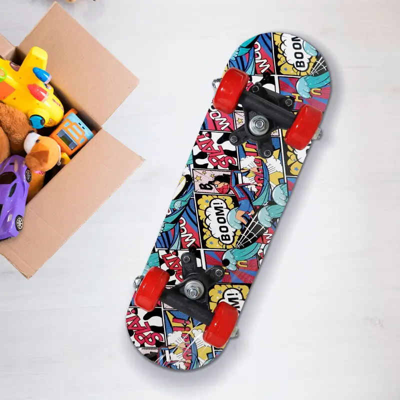 Patineta Skateboard Con Diseño De Cómic Para Principiantes 1