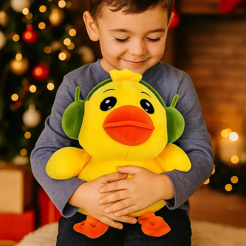 Pato Con Audífonos Verdes, Peluche 1