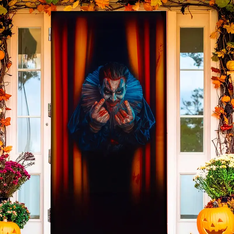 Payaso, Póster, Decoración De Puerta, Halloween 2