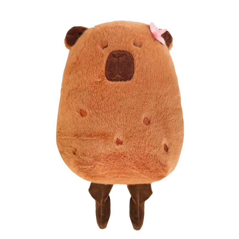 Peluche De Capibara Con Flor, Color Rosa 2