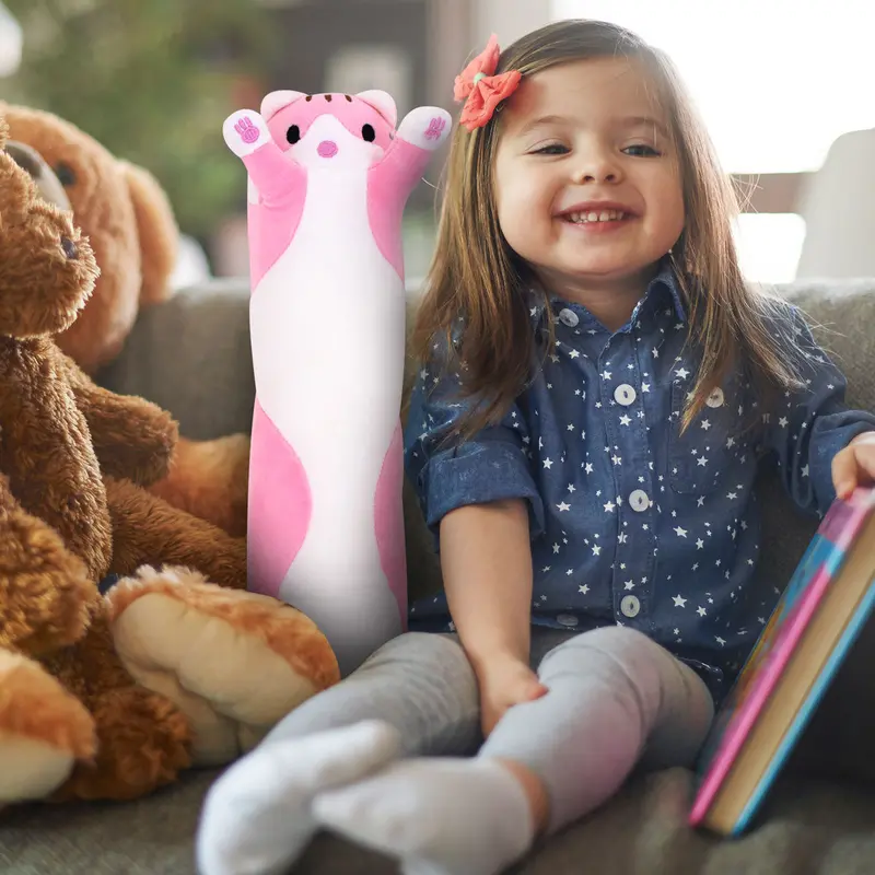 Peluche De Gatito Rosa 55Cm 1