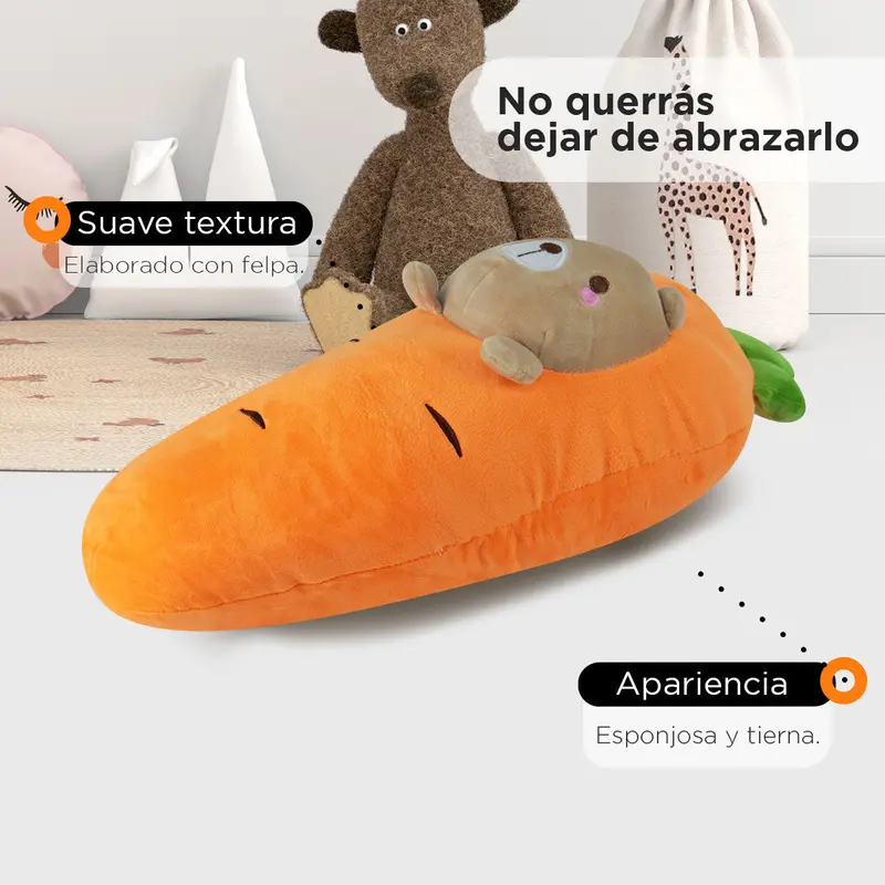 Peluche De Zanahoria Con Osito 1