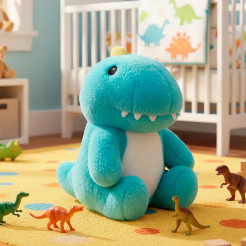 Peluche, Dinosaurio Sentado, Color Azul 1