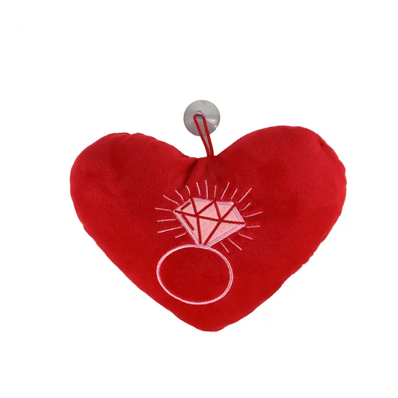 Peluche En Forma De Corazón Con Estampado De Diamante 2
