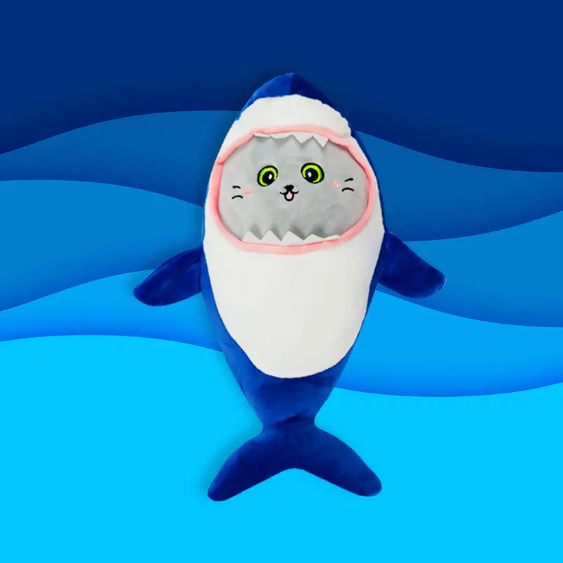 Peluche Gato Con Disfraz De Tiburón 1