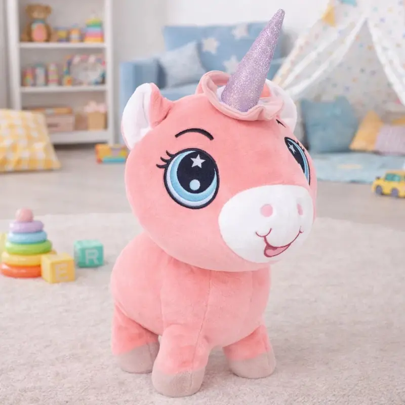 Peluche, Unicornio, Color Rosa 1