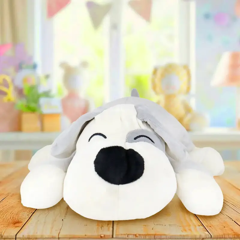 Perrito Dormido, Peluche, Color Gris 2