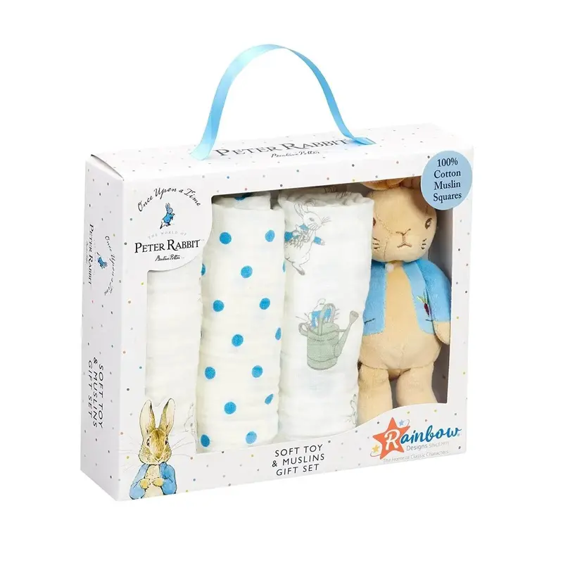 Peter Rabbit Soft Toy And Muslin 1