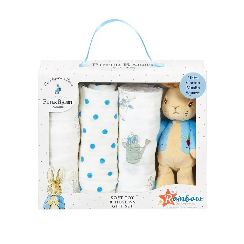 Peter Rabbit Soft Toy And Muslin 2