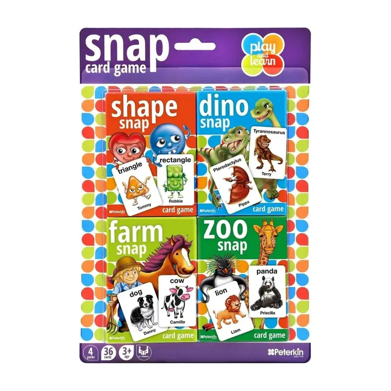 Peterkin Snap Card Game Set - Pack Of 4 1