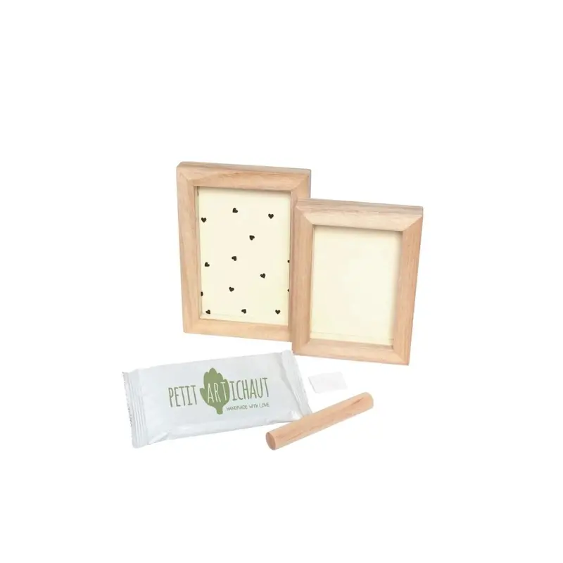 Petit Artichaut Duo Frame With Hand & Foot Imprints - Jolis Coeurs 2