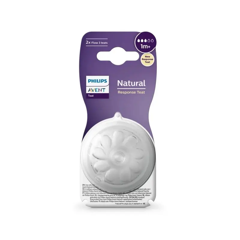 Philips Avent Natural Response Teats Stage 3 (1+ Months) Pack Of 2 1