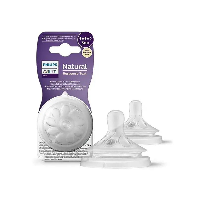 Philips Avent Natural Response Teats Stage 4 (3+ Months) Pack Of 2 1