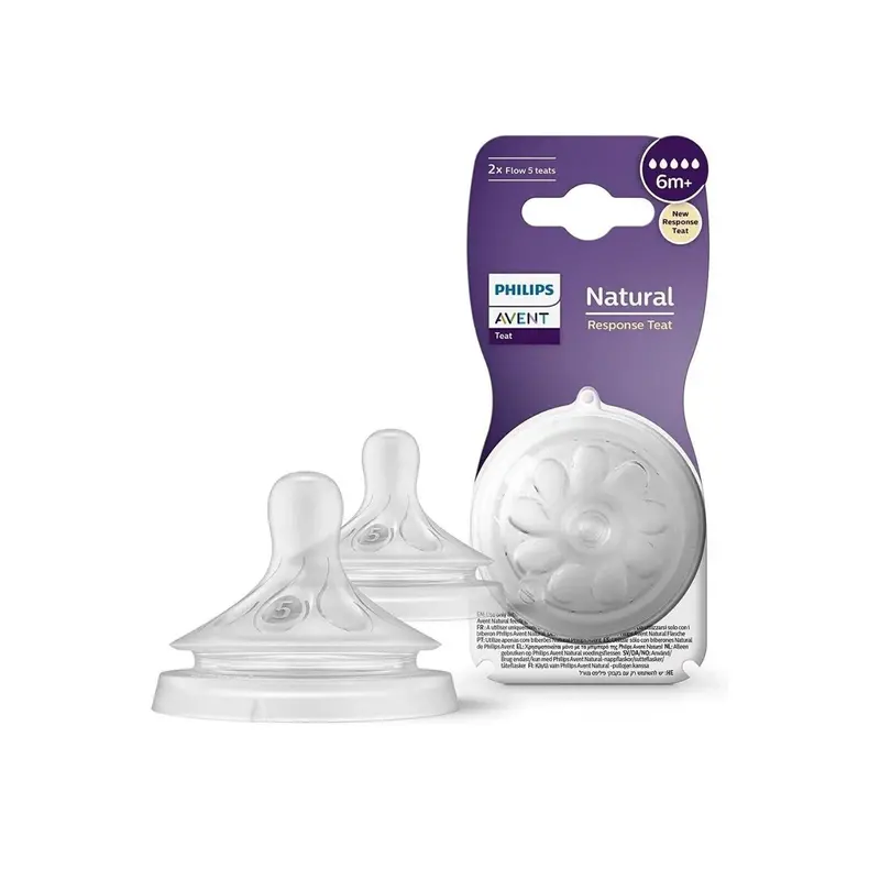 Philips Avent Natural Response Teats Stage 5 (6+ Months) Pack Of 2 1