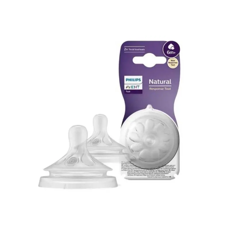 Philips Avent Natural Response Teats Stage 6 (6+ Months) Pack Of 2 1