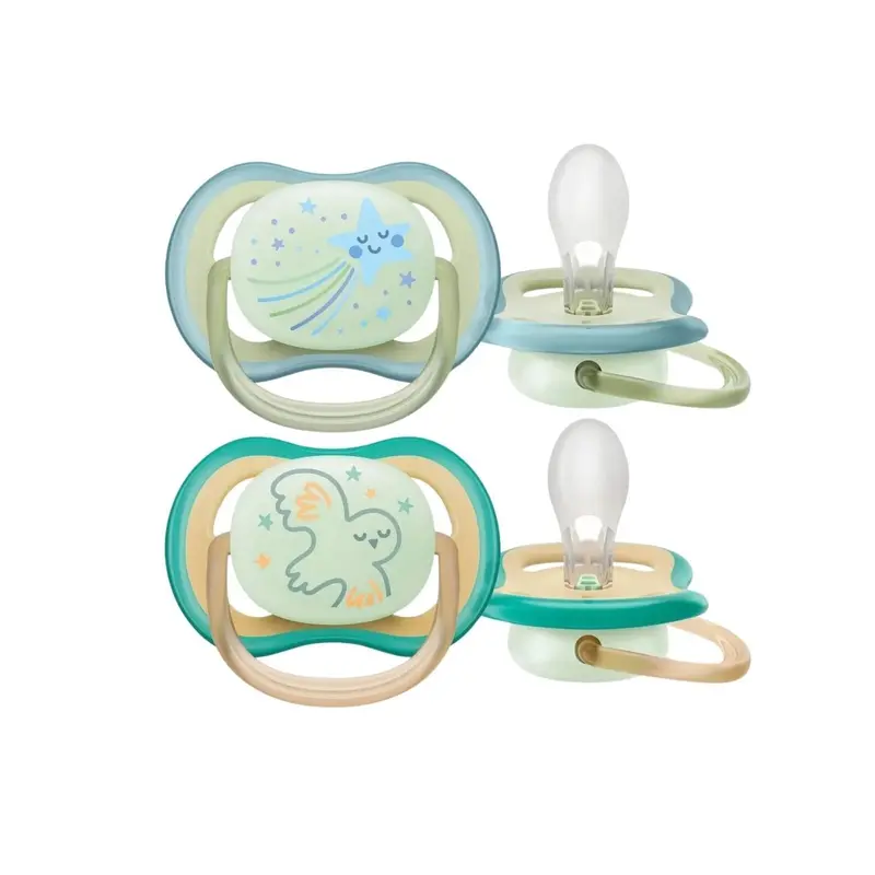 Philips Avent Ultra Air Night Soother 0-6 Months Pack Of 2 1